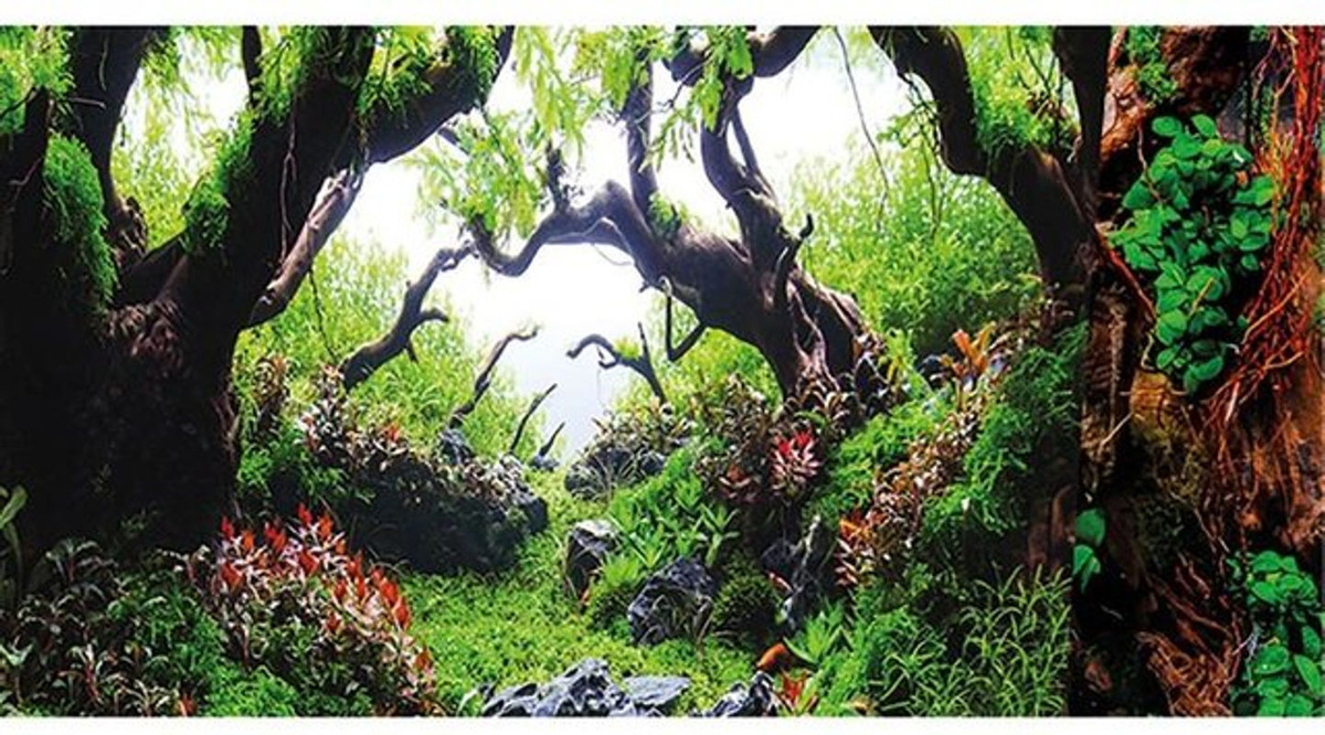 HOBBY Fotorückwand Green Dream / Wooden Sky aus Kunststoff in Grün, B: 120 cm, H: 50 cm - Bild 1