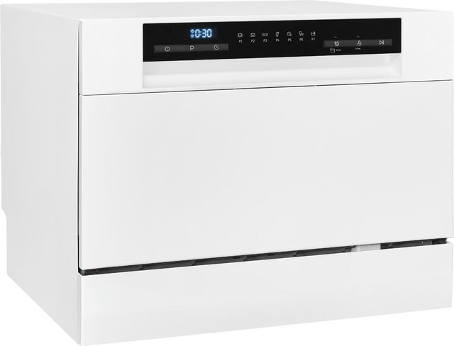 Exquisit Tisch-Geschirrspüler GSP206-030D in Weiß mit Kurzprogramm und ECO-Modus, Breite: 55 cm - Bild 1