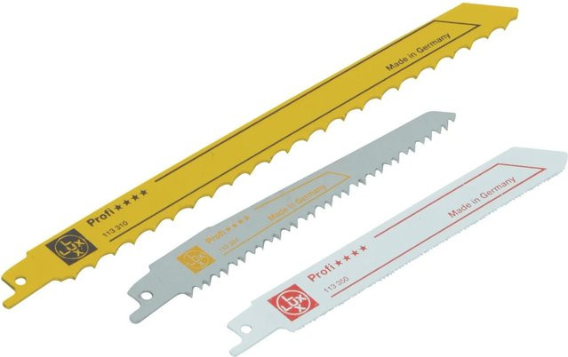 LUX-TOOLS 3-teiliges Säbelsägeblatt-Set aus Stahl für Holz, Metall und Kunststoff in Multicolor - Bild 1