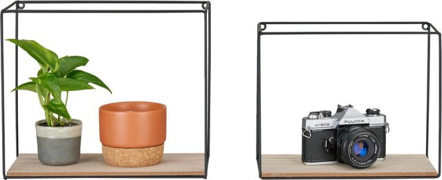 Mömax Wandboardset in Sand und Schwarz aus Holz und Metall - Bild 1