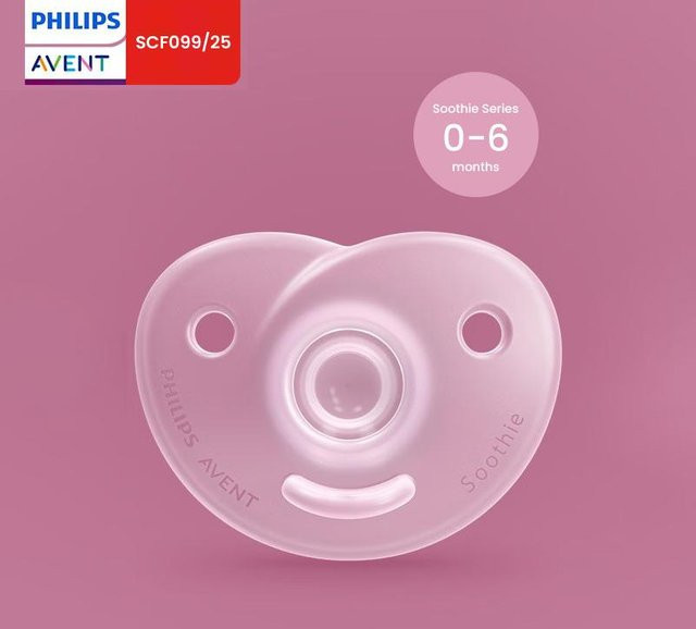 Philips Avent Soothie Schnuller PHPSCF099 rosa, BPA-frei, Silikon, symmetrisch, für 0-6 Monate - Bild 1