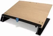 Ergonomischer Dokumentenhalter R-Go Read2Write mit Handgelenkstütze aus Eichenholz und Aluminium, B: 46,0 cm, T: 32,0 cm, H: 16,8 cm - Bild 1