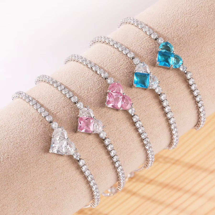 YUYAN Tennis-Armband, Silber, Zirkonia, Diamant, Damen - Bild 3