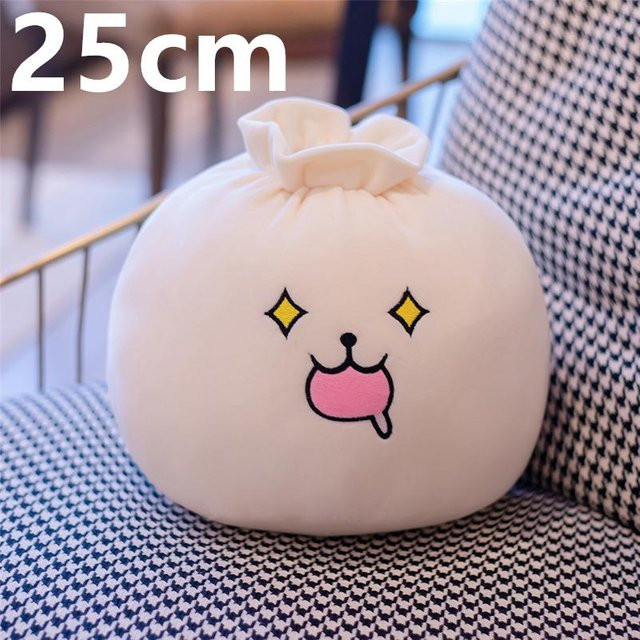 Yiran toy Baozi-Form Plüschtier, weiche Knödelkissen, Weiß - Bild 1