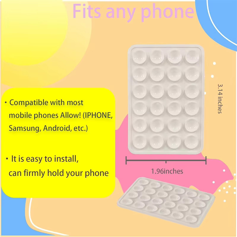 NMEGOU Silikon-Handyhülle mit Saugnapf und Standfunktion für iPhone und Samsung in Pink - Bild 2