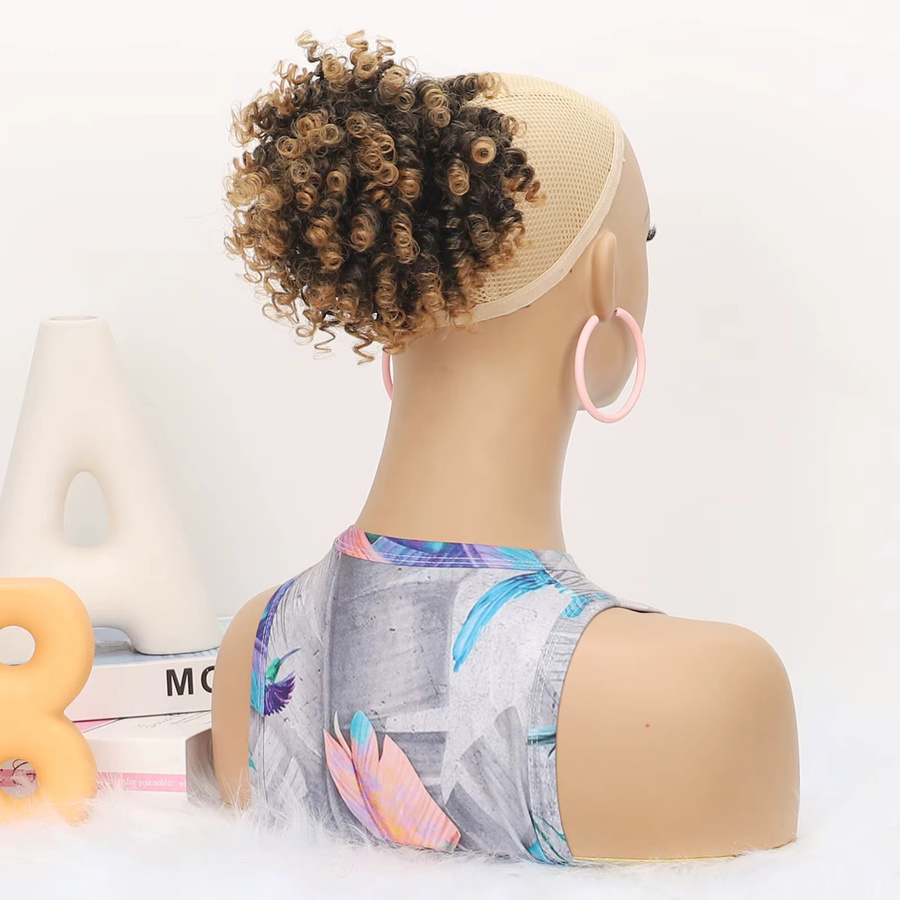 ZOLIN Afro Puff Haarteil, Synthetisch, Lockig, Damen - Bild 2