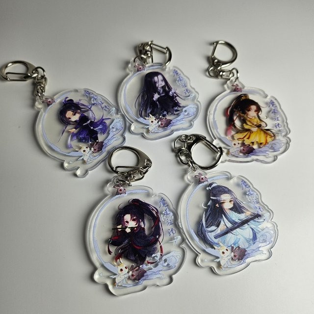 Bandai Acryl-Schlüsselanhänger Mo Dao Zu Shi Wei Wuxian Lan Wangji Wen Ning Jin Guangyao - Bild 1