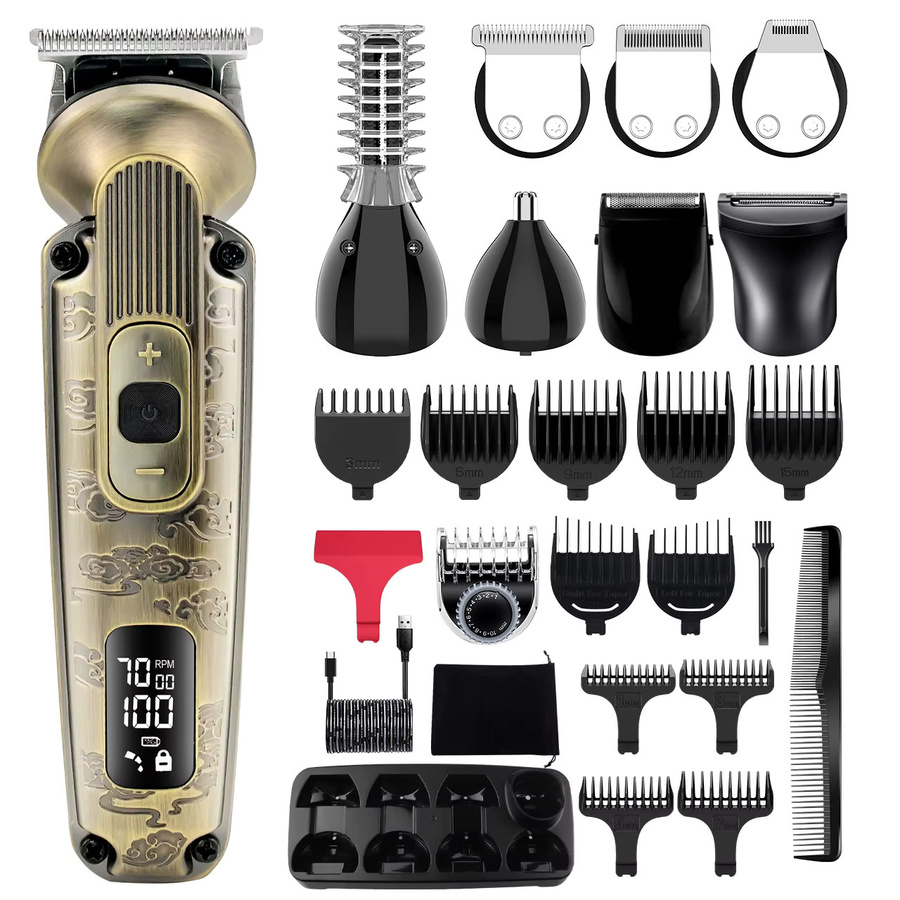 Hatteker Haarschneidemaschine-Set 8-in-1, Herren, Gold - Bild 2