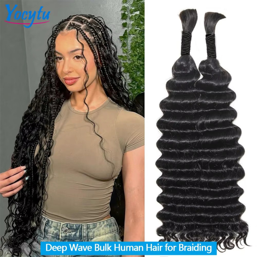YOCYTU Deep Wave Bulk Echthaar, Unisex - Bild 6