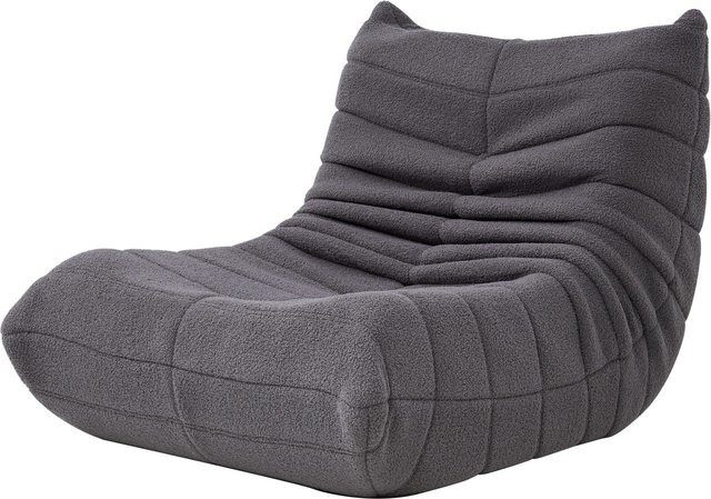 okwish Bodensofa mit Rückenlehne, faltbares Wohnzimmer-Sofa in Grau, B/T/H: 91,5 x 101 x 72 cm - Bild 1
