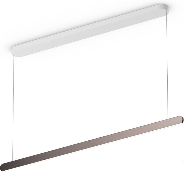 Occhio Mito linear volo 140 up LED-Pendelleuchte in Weiß matt mit Phantom-Ausführung, variabel höhenverstellbar von 65-165 cm, inklusive Occhio air Modul für Tischbeleuchtung - Bild 1