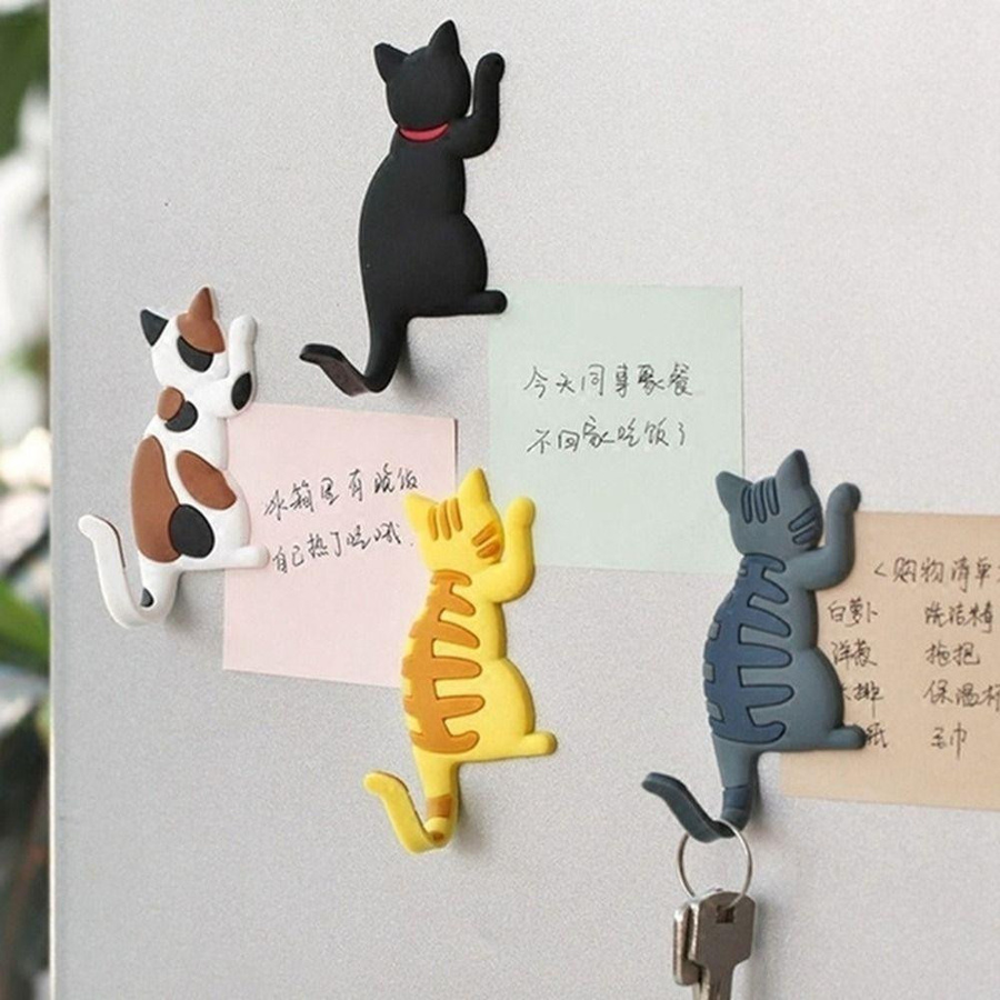 DHDH Multifunktions Katze Magnetischer Wandhalterung Haken und Kühlschrank Magnet Dekor in Multicolor - Bild 3