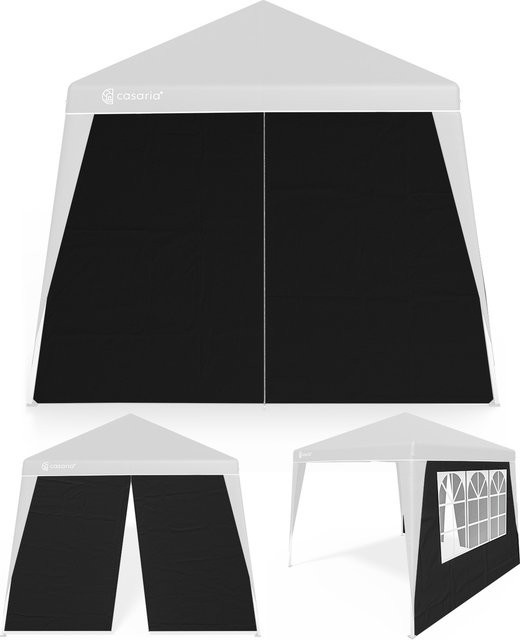 Seitenwand 2er-Set für Faltpavillon Capri in Schwarz, B/H: 3 x 3 m - Bild 1