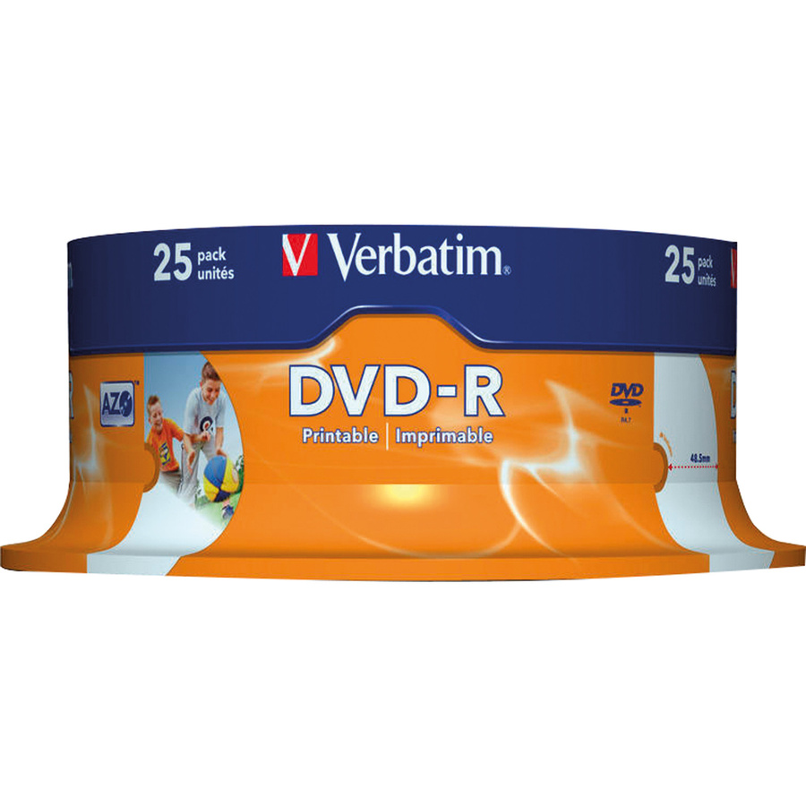 Verbatim DVD-R Rohlinge 4,7 GB bedruckbar 25er Spindel - Bild 2
