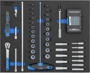 Gedore Steckschlüssel-Sortiment 1/4" im Check-Tool-Modul, 67-teilig - Bild 2