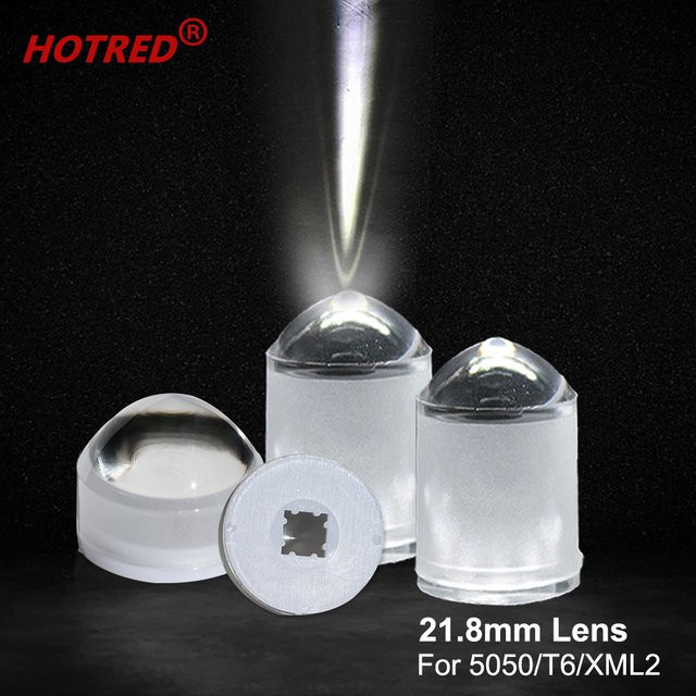 HotRed LED-Linse 5050 SMD mit 3-Grad-Fokus für Spot-Taschenlampen, transparent - Bild 1