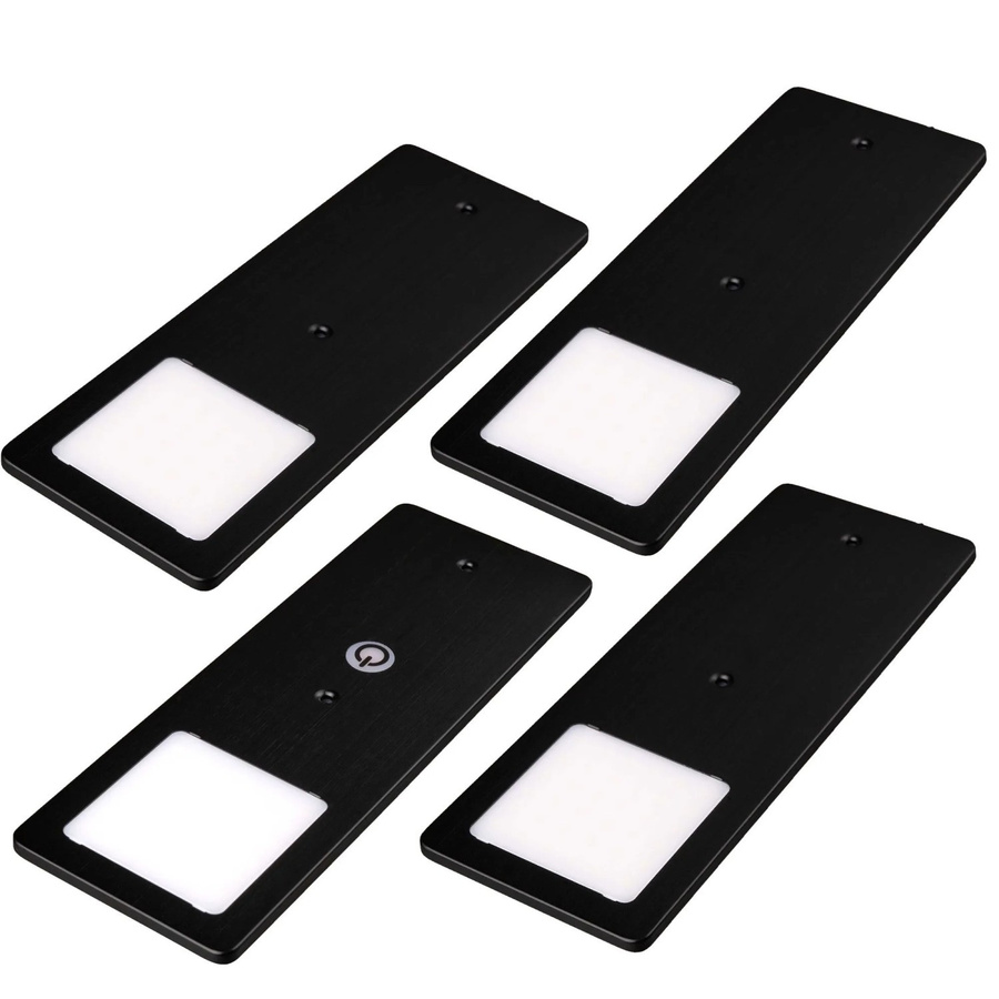 Kalb 4er Set LED Unterbauleuchten Schwarz, 5W, dimmbar mit Touch-Funktion, Neutralweiß - Bild 2