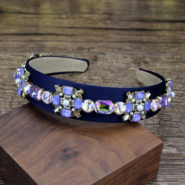 FirstStar Stirnband, Lila Kristall Opal, Strass, Damen - Bild 1