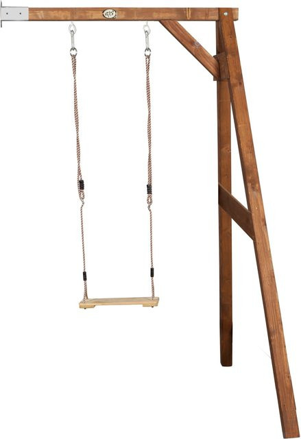 Axi Einzel-Anbauschaukel aus Hemlockholz in Braun, B/T/H: 160 x 171 x 207 cm - Bild 1