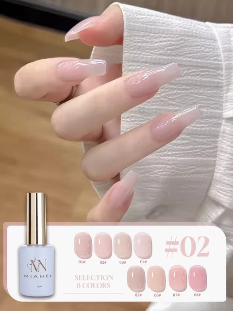 MISS MIANEL Gel-Nagellack, Rosa Nude, Glänzend, 12 ml - Bild 1
