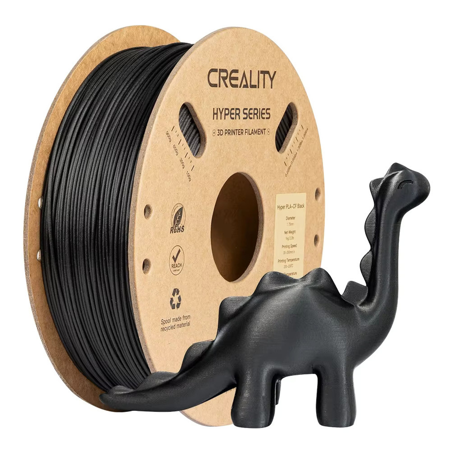 Creality Hyper PLA-CF Filament Schwarz 1,75 mm 1,0 kg für FDM 3D-Drucker mit mattem Finish - Bild 2