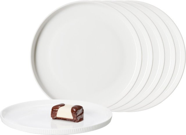 Ritzenhoff & Breker Dessertteller Kelly Weiß, Durchmesser: 21 cm, 6er Set - Bild 1