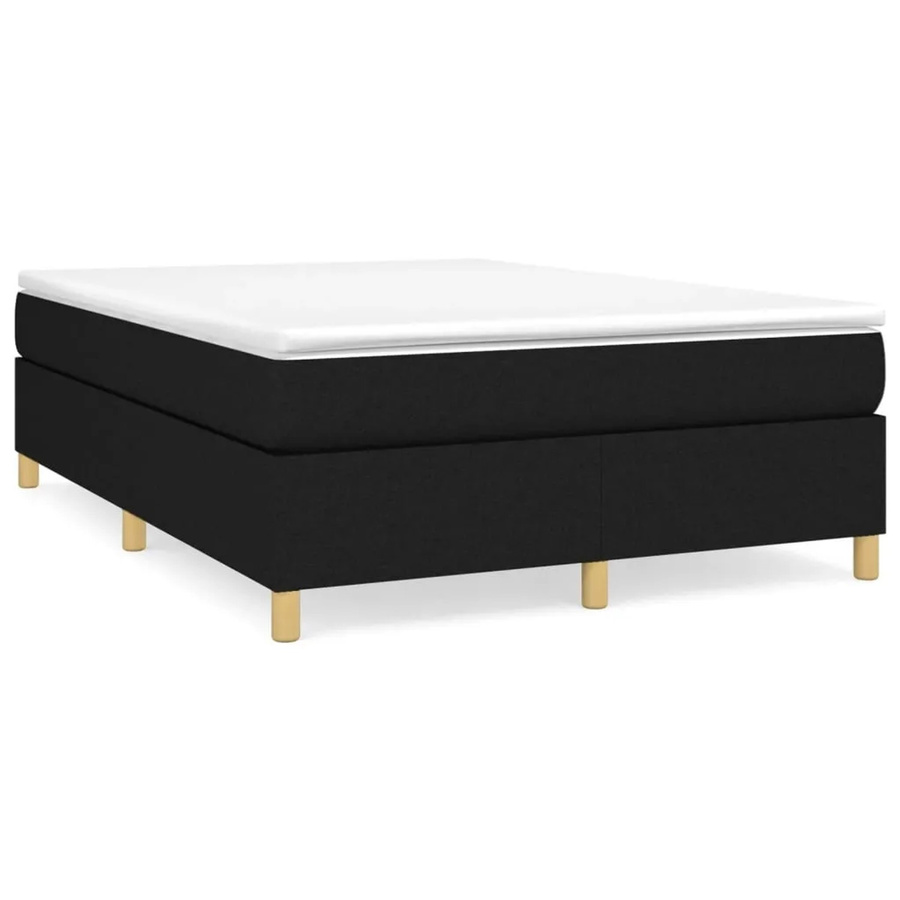 vidaXL Boxspringbett in Schwarz mit Stoffbezug, B/T/H: 140 x 190 x 35 cm - Bild 2