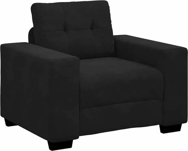 vidaXL Sessel Schwarz aus Samt mit Armlehnen B/T/H: 100 x 78 x 80 cm - Bild 1