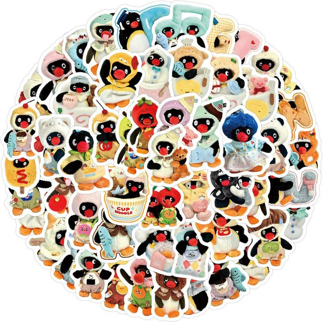 105-teiliges Pinguin-Graffiti-Aufkleber-Set in Multicolour zur Dekoration von Kühlschrank, Skateboard und Wasserbecher von AufnahmeYourLife Store - Bild 1