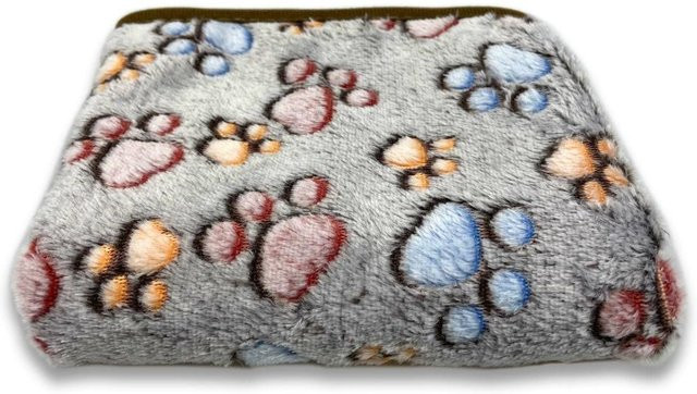 Flauschige Fleece-Haustierdecke für Hunde und Katzen von Binchi Outdoor Product in Grau, Größe M - Bild 1