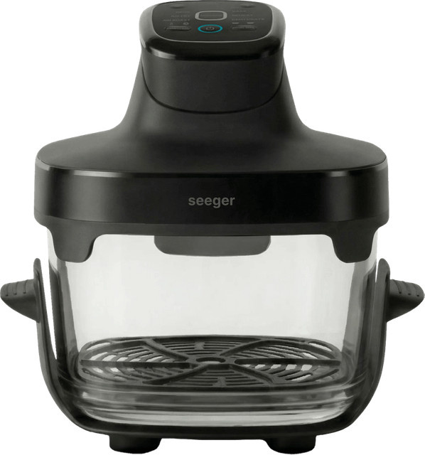 Seeger SGR1050BK Glas-Heißluftfritteuse in Schwarz mit spülmaschinenfesten Teilen - Bild 1