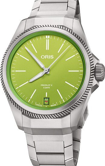 Oris Armbanduhr Big Crown ProPilot X Kermit Edition, Automatik, Titan, 39 mm, Grün, Unisex - Bild 1