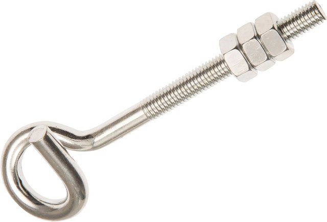 Conacord Schraubhaken aus Edelstahl in Silber, Durchmesser: 10 mm, Länge: 140 mm - Bild 1