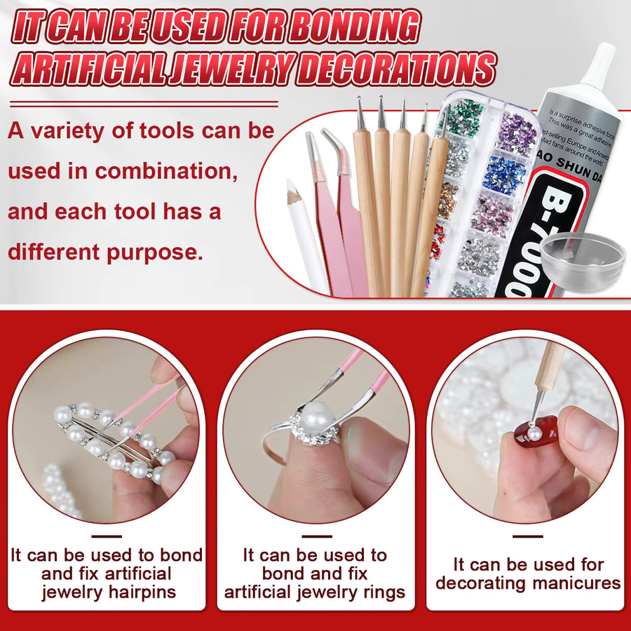 B-7000 Superkleber transparent 15 ml mit Präzisionsapplikator für DIY Handwerk Schmuck und Stoff - Bild 5