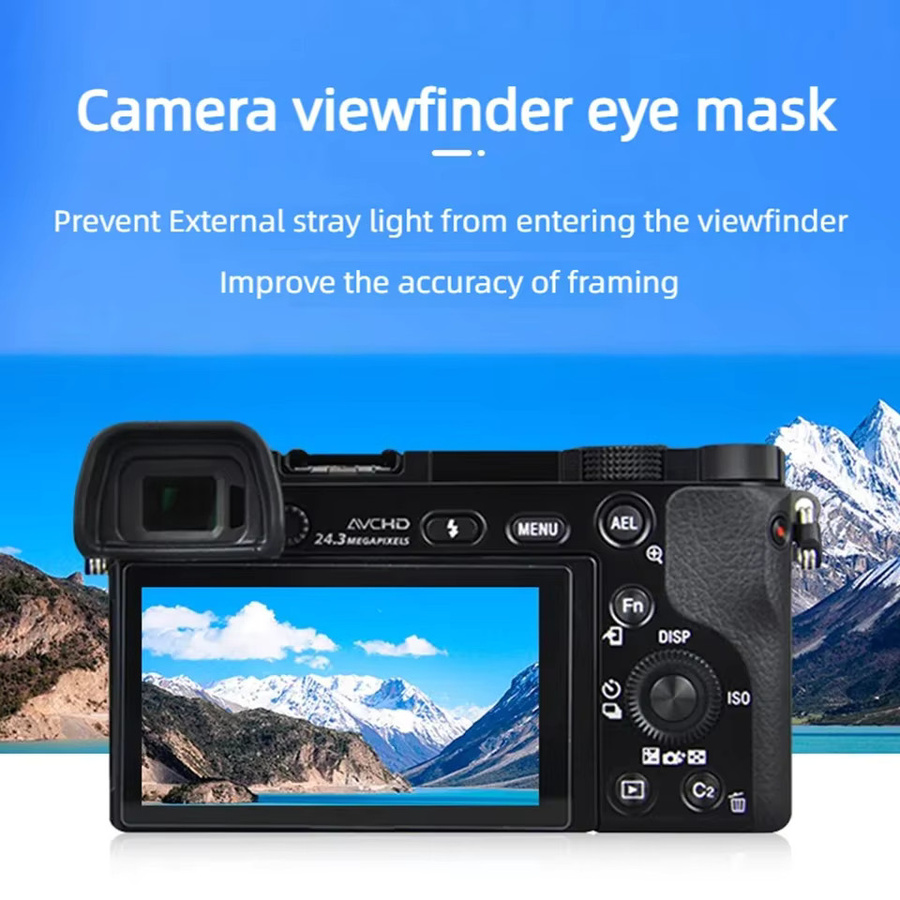 FDA-EP17 Augenmuschel Okular Sucher Schutz für Sony A6600 A6500 A6400 ILCE-6600 6500 6400 in Schwarz - Bild 3