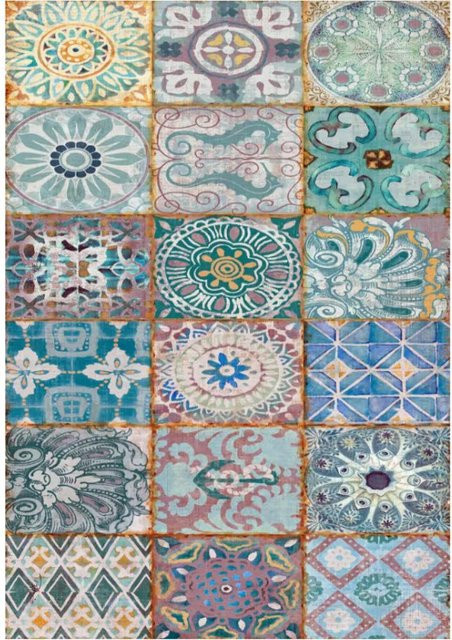 Karpetti Moderner Teppich mit nordisch-marokkanischem Streifen-Design, Geometrisches Muster, Mehrfarbig, B/T: 60 x 40 cm - Bild 1