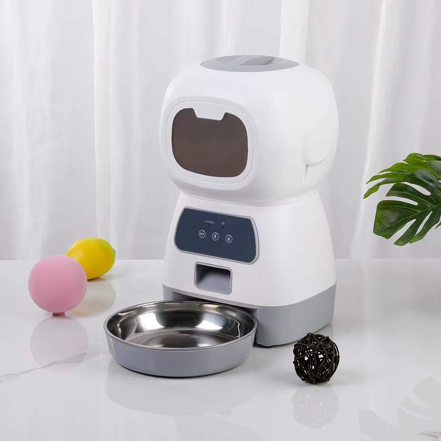 ZYfeeder Automatischer Haustierfütterer und Trinkbrunnen Set mit WLAN-App-Steuerung, Intelligenter Futterautomat und Wasserspender für Katzen und Hunde, Weiß-Türkis, 3,5 l und 2 l - Bild 2