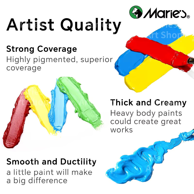 Marie's Acrylfarben-Set bunt, 5 Packungen à 100 ml - Bild 2