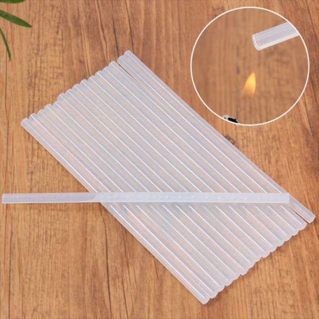 10 Stück transparente Heißklebestifte für DIY und Kunsthandwerk, Durchmesser: 7 mm, Länge: 100 mm - Bild 1