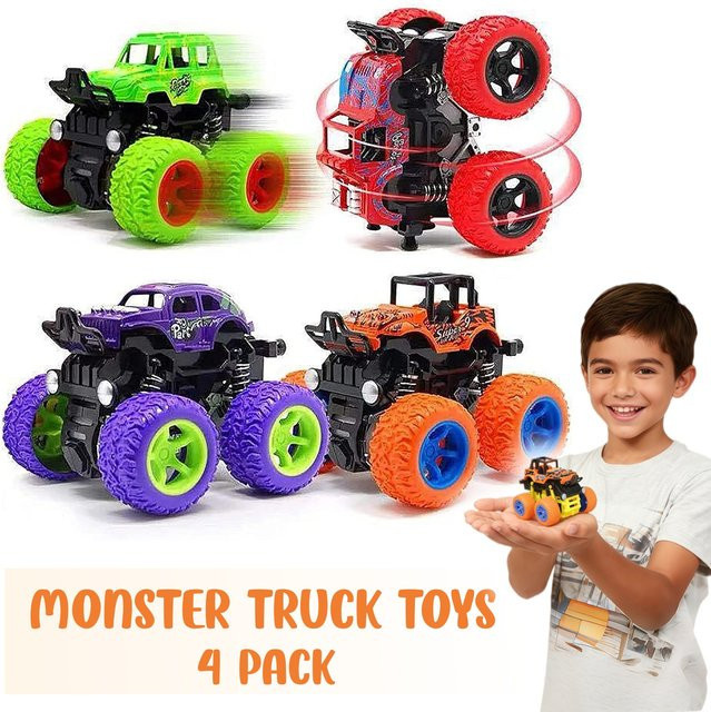 Hot Wheels Monster Trucks, Spielzeugautos, 4er-Pack - Bild 1