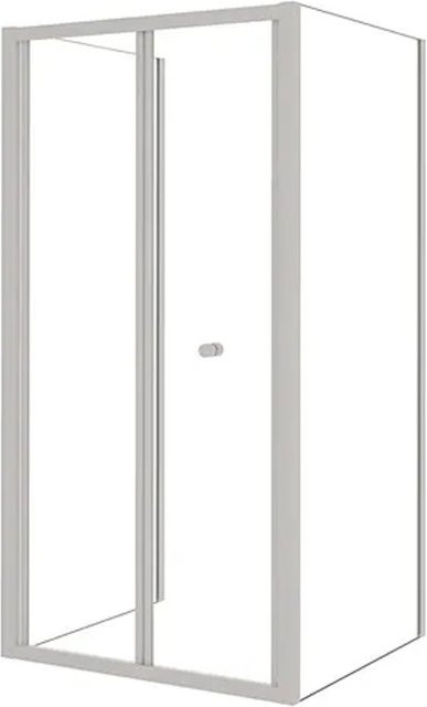 Duschparadies U-Form Duschkabine aus ESG Sicherheitsklarglas, Farbe Transparent, B: 80 cm, T: 70 cm, H: 185 cm - Bild 1
