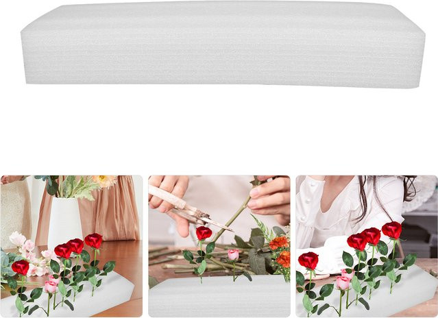 Weiße Schaumstoffblöcke für Bastelarbeiten und Blumenarrangements, 50 cm - Bild 1