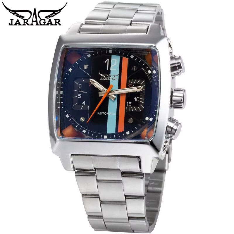 Von.Jovani Armbanduhr Automatik, Edelstahl, Silber, Herren, Eckig - Bild 2