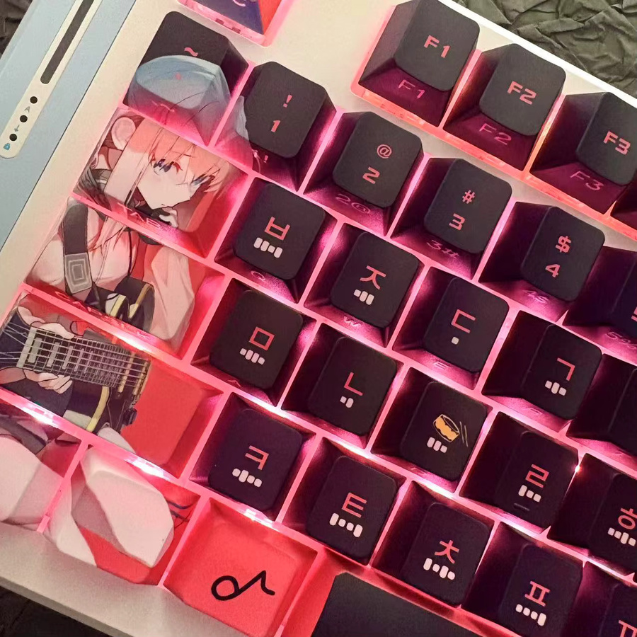 Hitori Gotoh Anime PBT Keycaps BOCCHI THE ROCK Gaming Tastenkappen für ANSI-Layout, 122 Tasten - Bild 5
