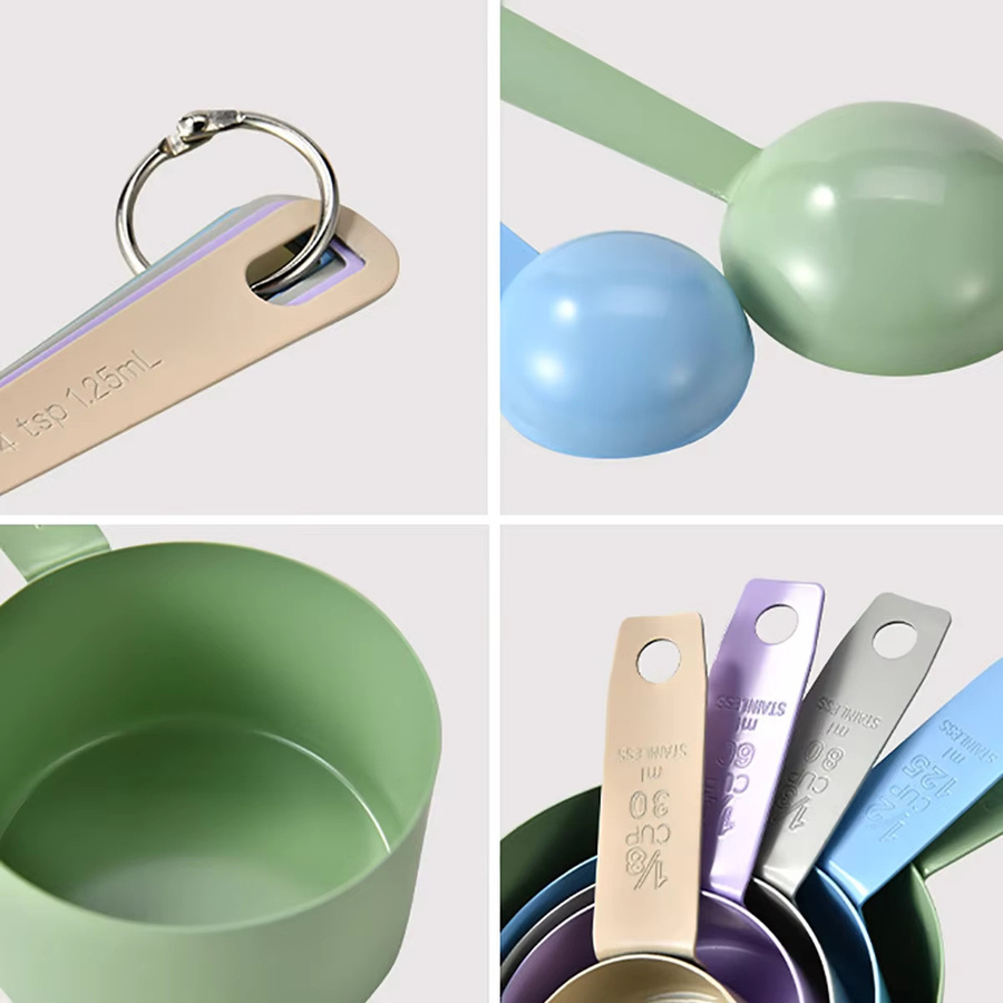 Zoseil Messlöffel Set aus Edelstahl mit Skala in Multicolor, 5 oder 10 Stück - Bild 3