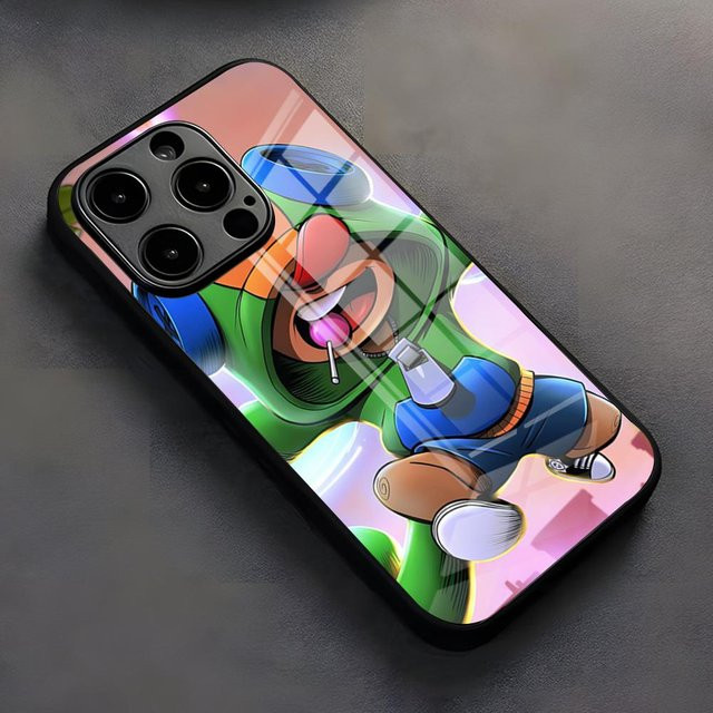 B-Brawls S-Stars Handyhülle mit Glasabdeckung für iPhone, Multicolor - Bild 1