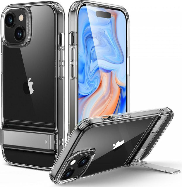 ESR Air Shield Boost Kickstand Schutzhülle für Apple iPhone 15 Plus, Transparent - Bild 1