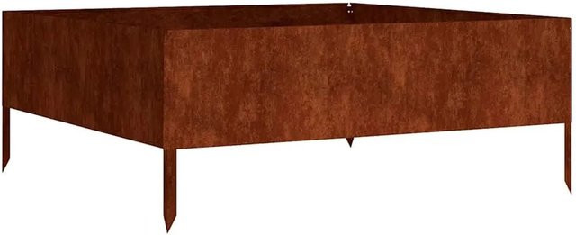 Furnicato Hochbeet aus Cortenstahl in Braun, B/T/H: 100 x 100 x 41 cm - Bild 1