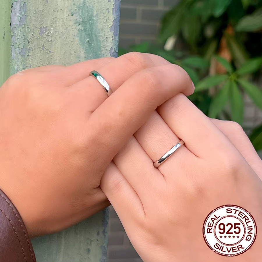 CWWZircons Paarring, 925 Silber, Zirkonia, Unisex - Bild 3
