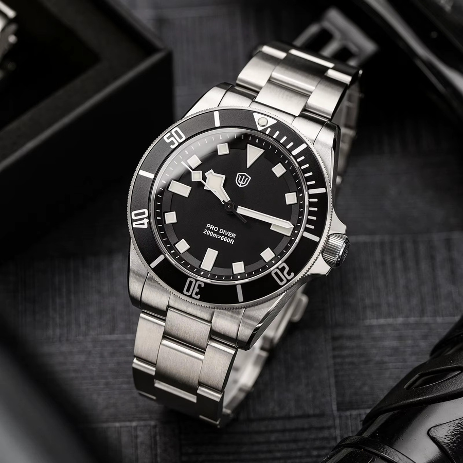Watchdives Armbanduhr Edelstahl, Quarzwerk, Saphirglas, 20 ATM, Herren - Bild 2
